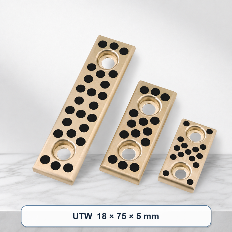 BOLTTE graphite bronze self-lubricating wear plate - UTW  18 × 75 × 5 mm