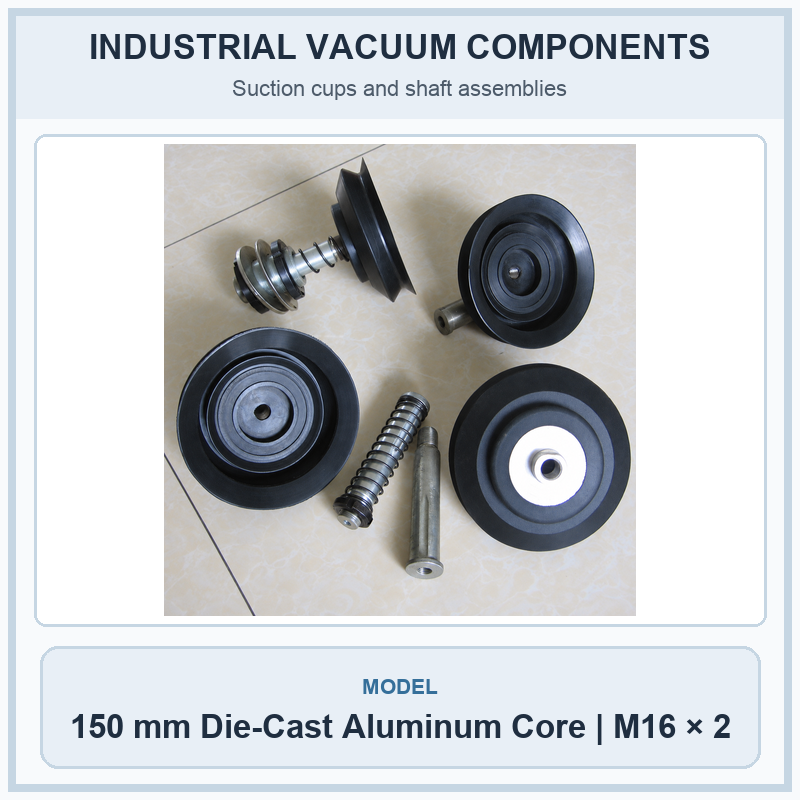 150 mm Die-Cast Aluminum Core | M16 × 2 industrial loading table vacuum component