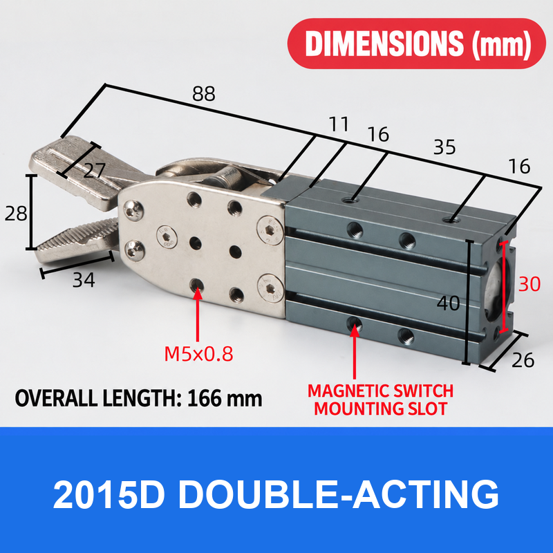 Pneumatic sprue gripper, 2015D Double-Acting