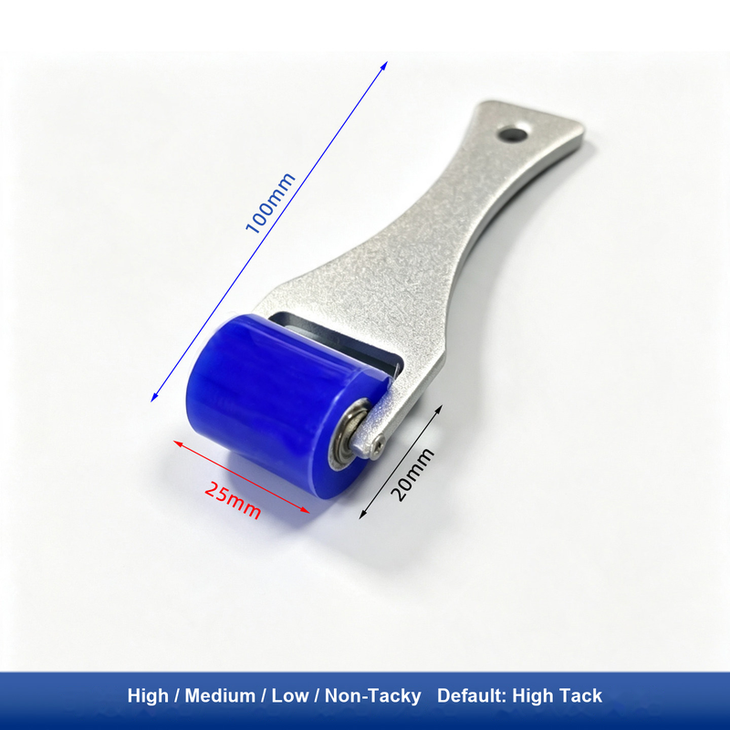 1 in (25 mm) Aluminum Plate Handle · Metal Bearing for silicone tacky roller and dust-removal system