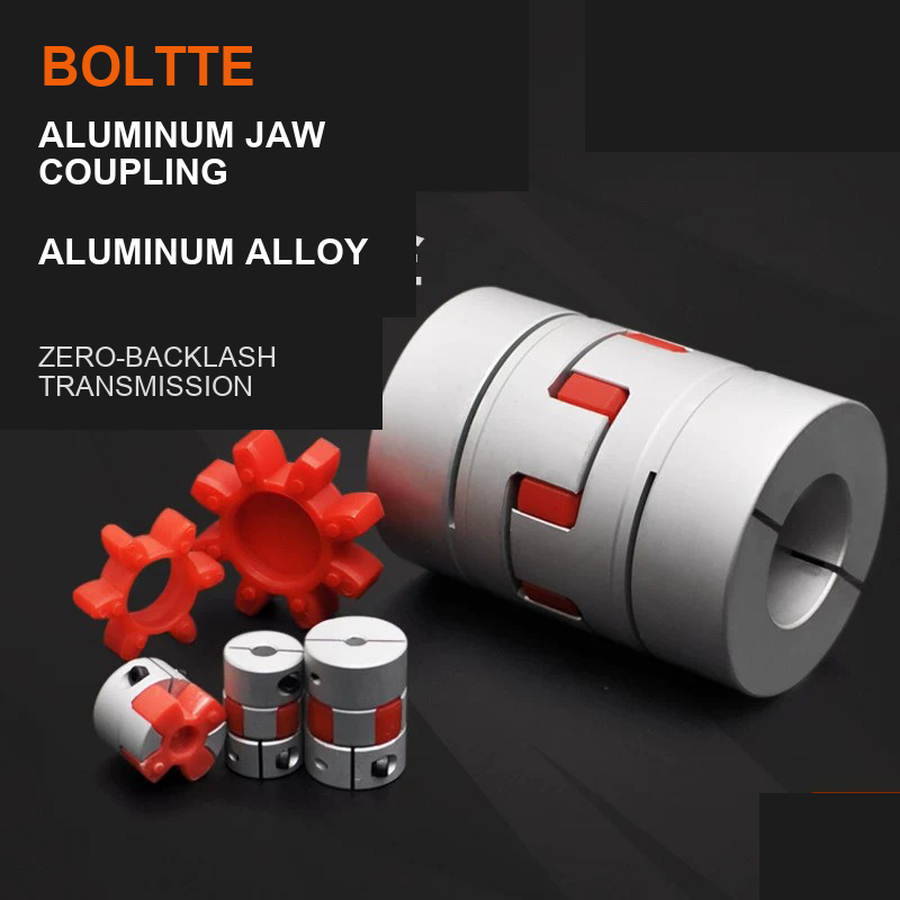Aluminum alloy zero-backlash jaw coupling