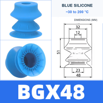 BOLTTE BGX48 silicone vacuum cup with dimensions