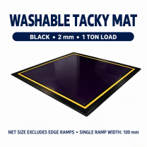 Washable tacky mat, black 2mm 1ton