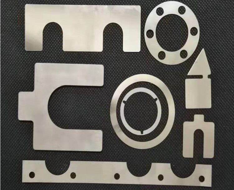 U-shaped and pierced shim examples — custom made-to-drawing reference