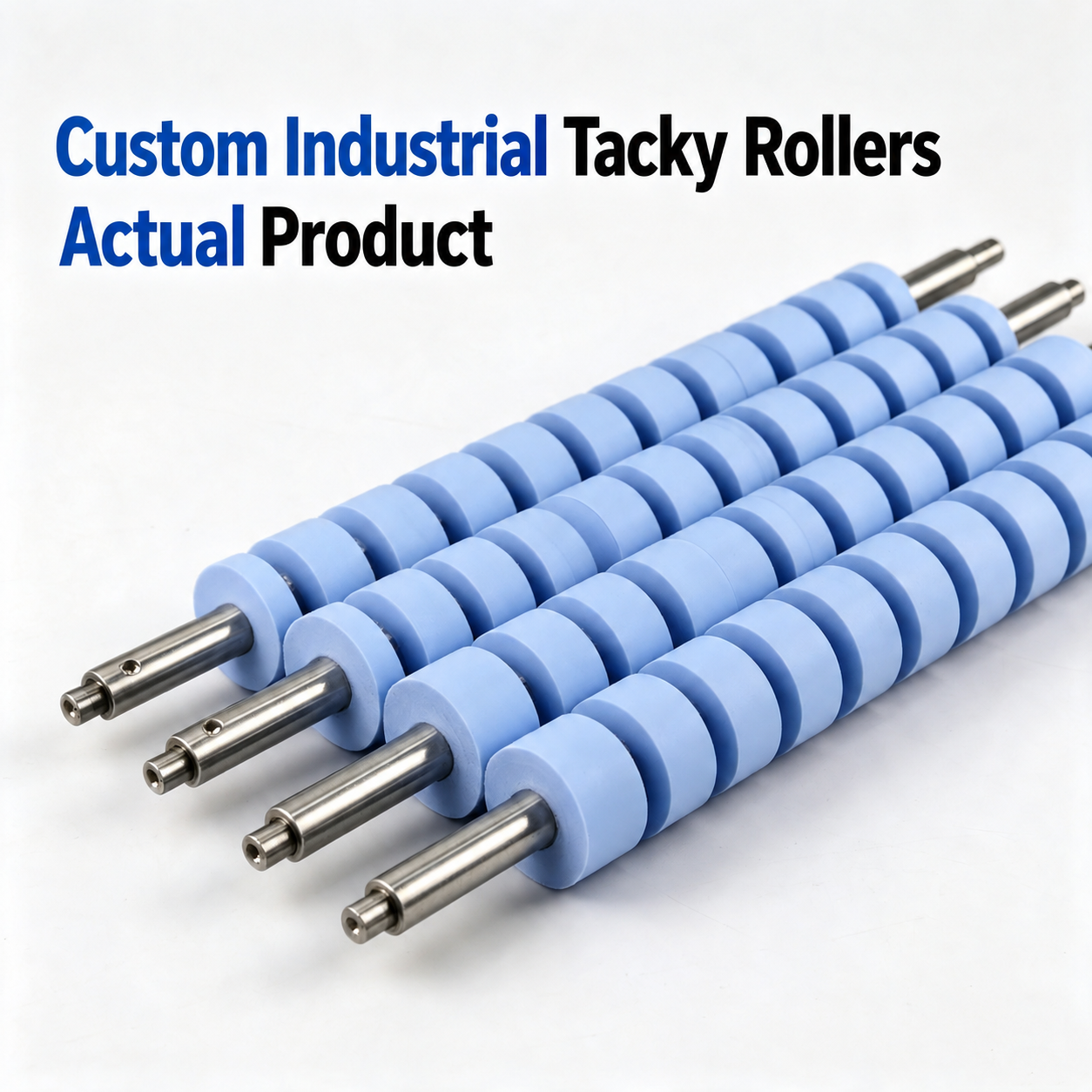 Custom light-blue segmented tacky rollers