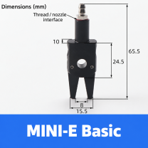 Mini pneumatic gripper or replacement jaw, MINI-E Basic