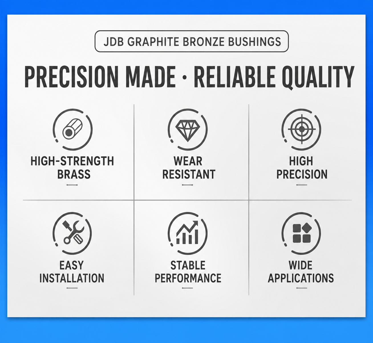 JDB graphite bronze bushing product features