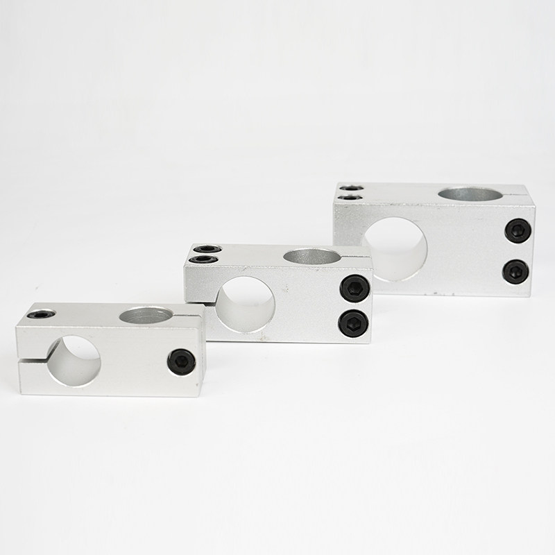 Three aluminum cross shaft clamp sizes