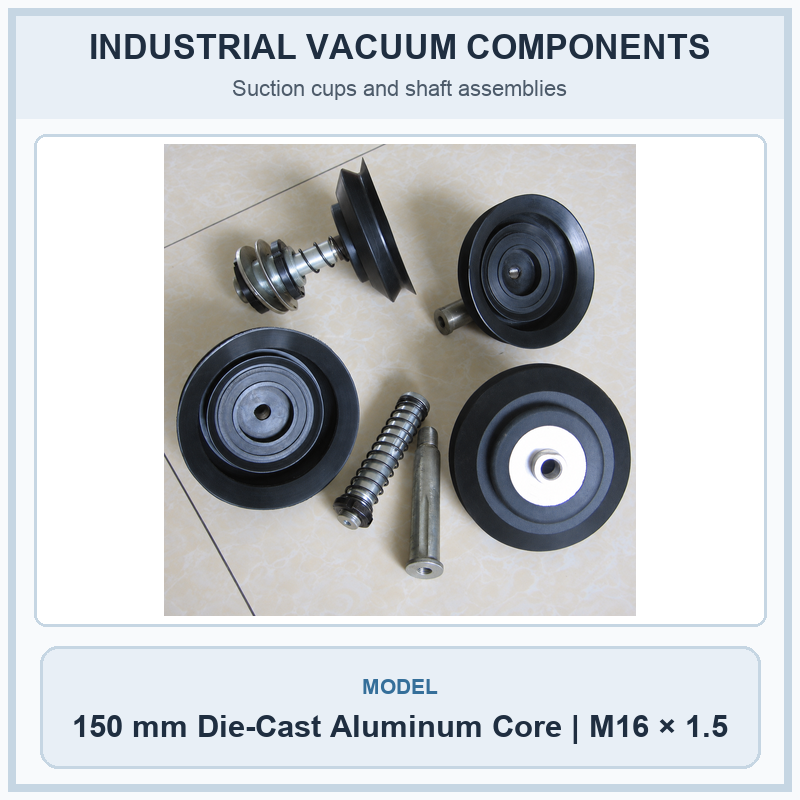 150 mm Die-Cast Aluminum Core | M16 × 1.5 industrial loading table vacuum component