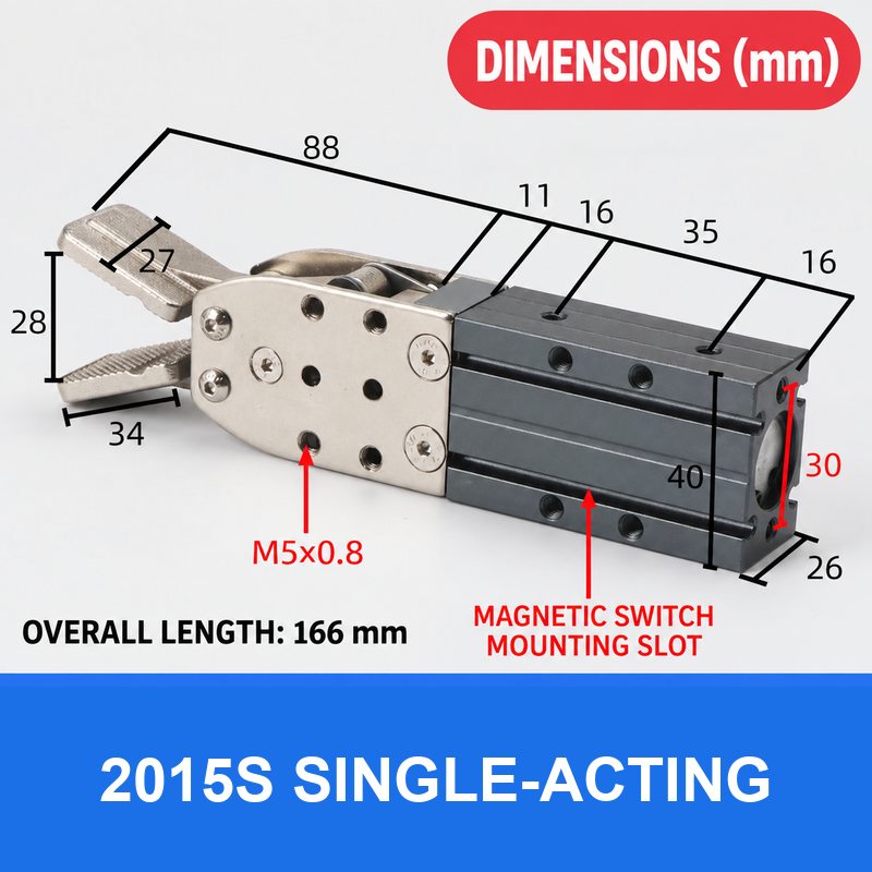 Pneumatic sprue gripper, 2015S Single-Acting