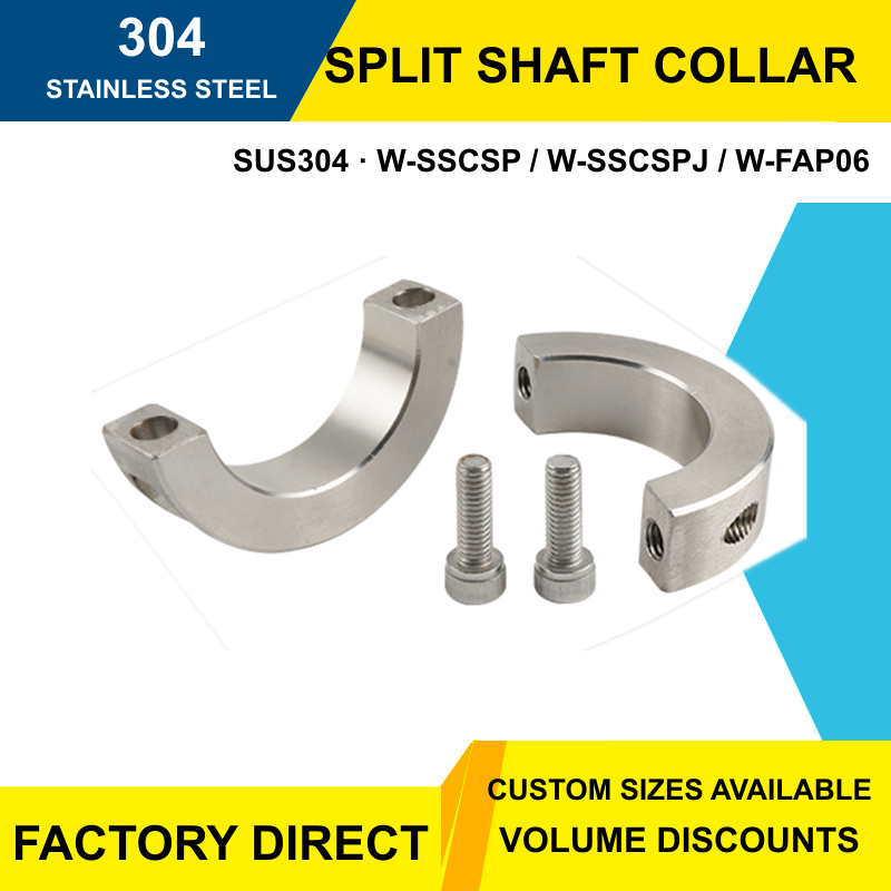 BOLTTE 304 stainless steel split shaft collar separated components