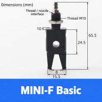 Mini pneumatic gripper or replacement jaw, MINI-F Basic