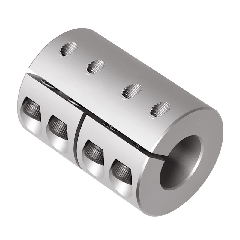 Aluminum rigid shaft coupling product photography