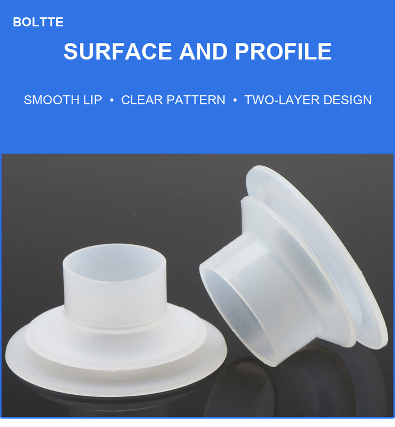BOLTTE silicone vacuum cup surface and profile detail
