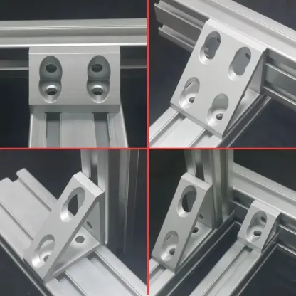 4Pcs/Lot Aluminum Profile Right Angle Triangle Block Triangle Connector Bracket for 2020 3030 4040 4545 2040 3060 Alu Profiles