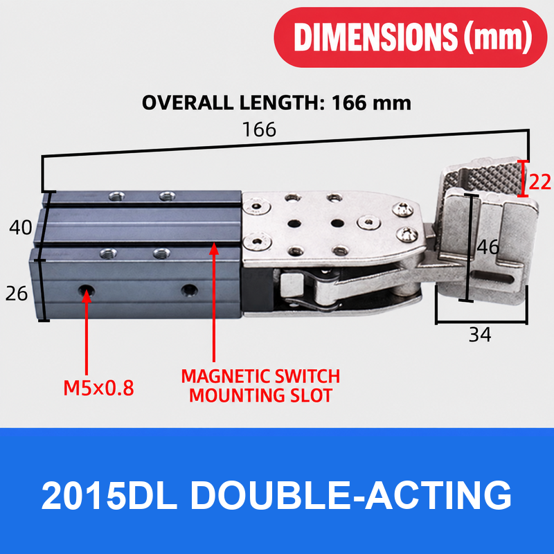 Pneumatic sprue gripper, 2015DL Double-Acting