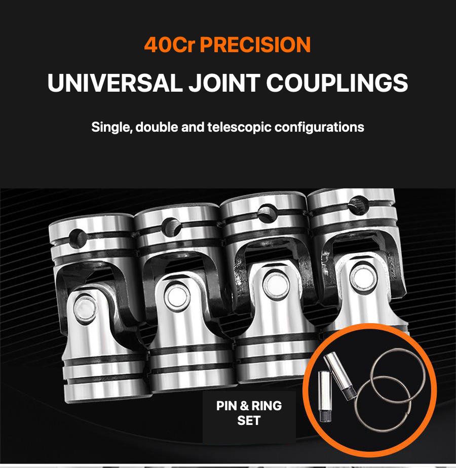 40Cr single double and telescopic universal-joint coupling range