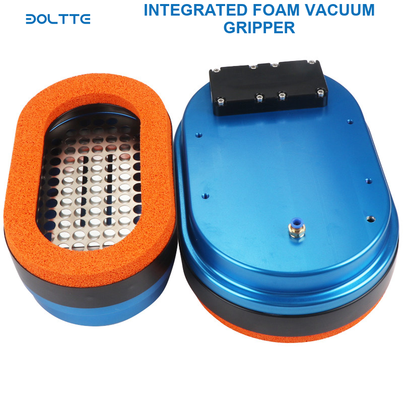 Integrated foam vacuum gripper and removable foam plate