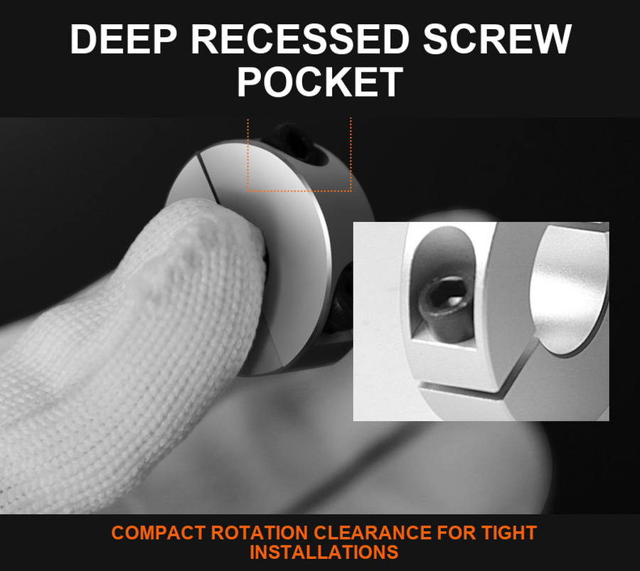 SCSP deep recessed locking screw pocket