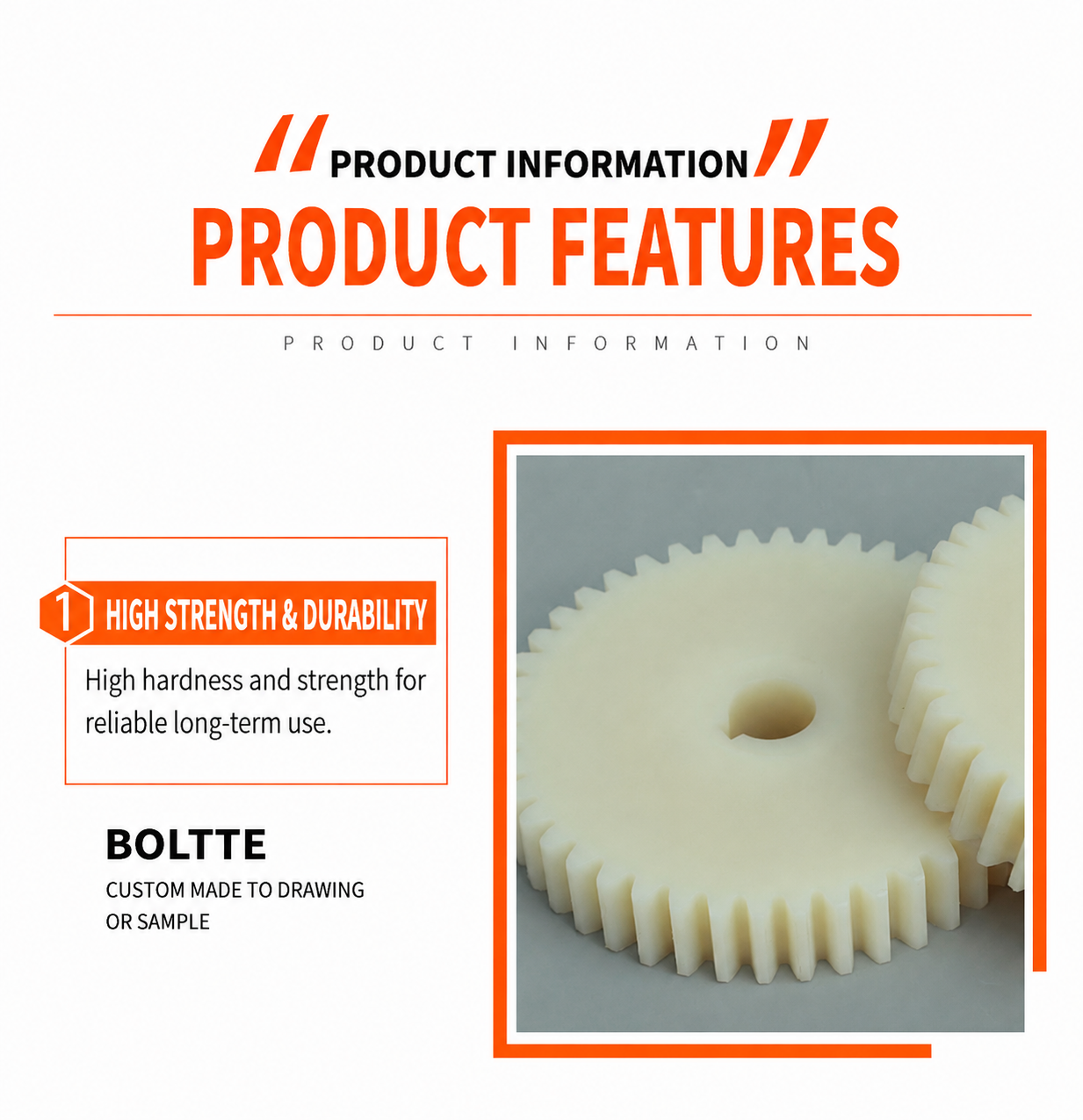 High strength and durable nylon gears