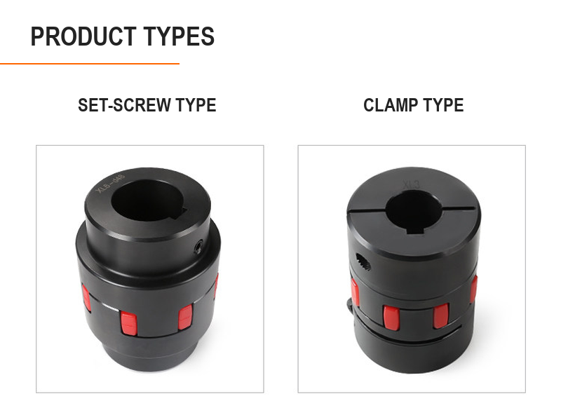 BOLTTE XL star jaw coupling set-screw and clamp types