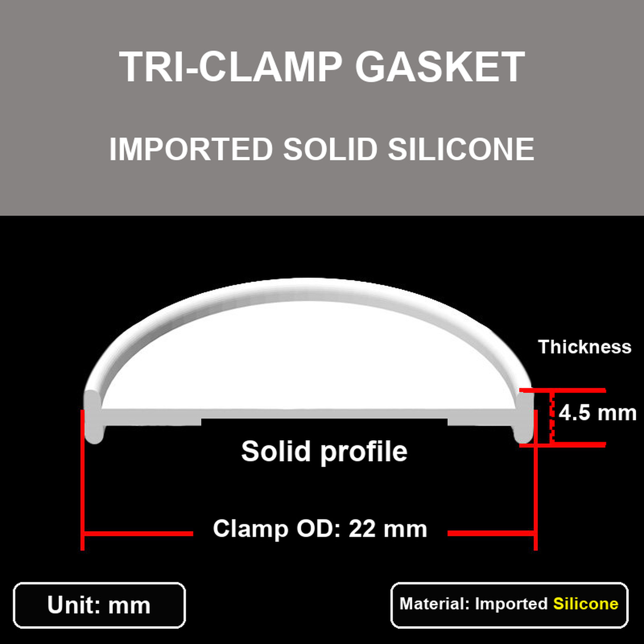 Sanitary Tri-Clamp Gaskets & Filter Screens, Silicone, PTFE, EPDM, NBR & FKM