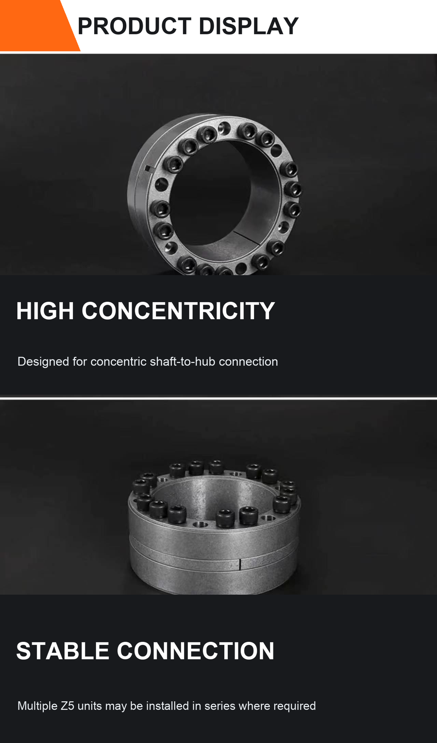 Z5 concentric shaft to hub connection display