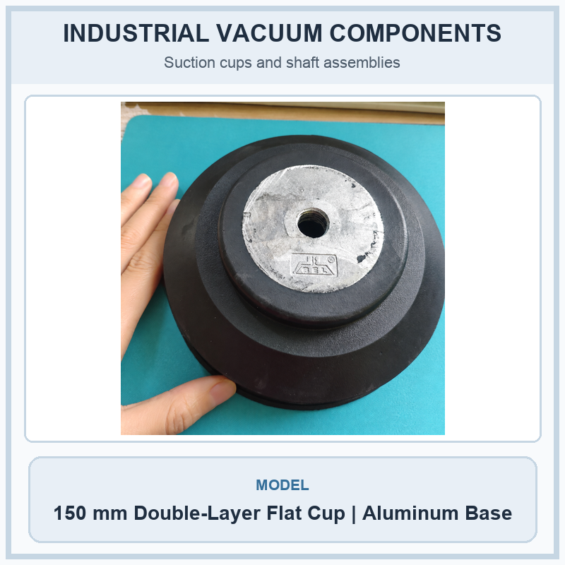 150 mm Double-Layer Flat Cup | Aluminum Base industrial loading table vacuum component