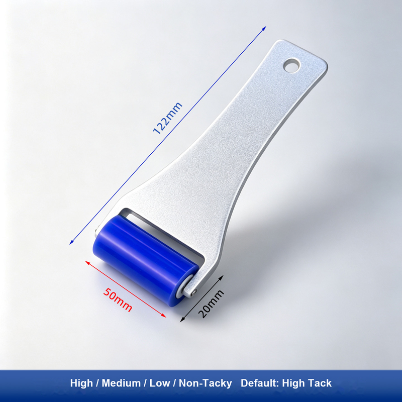 2 in (50 mm) Aluminum Plate Handle for silicone tacky roller and dust-removal system