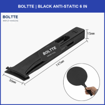 BOLTTE black anti-static 6 in wafer handling tweezers