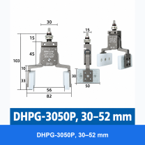 DHPG or DHRG 3050 mini pneumatic gripper, DHPG-3050P, 30–52 mm