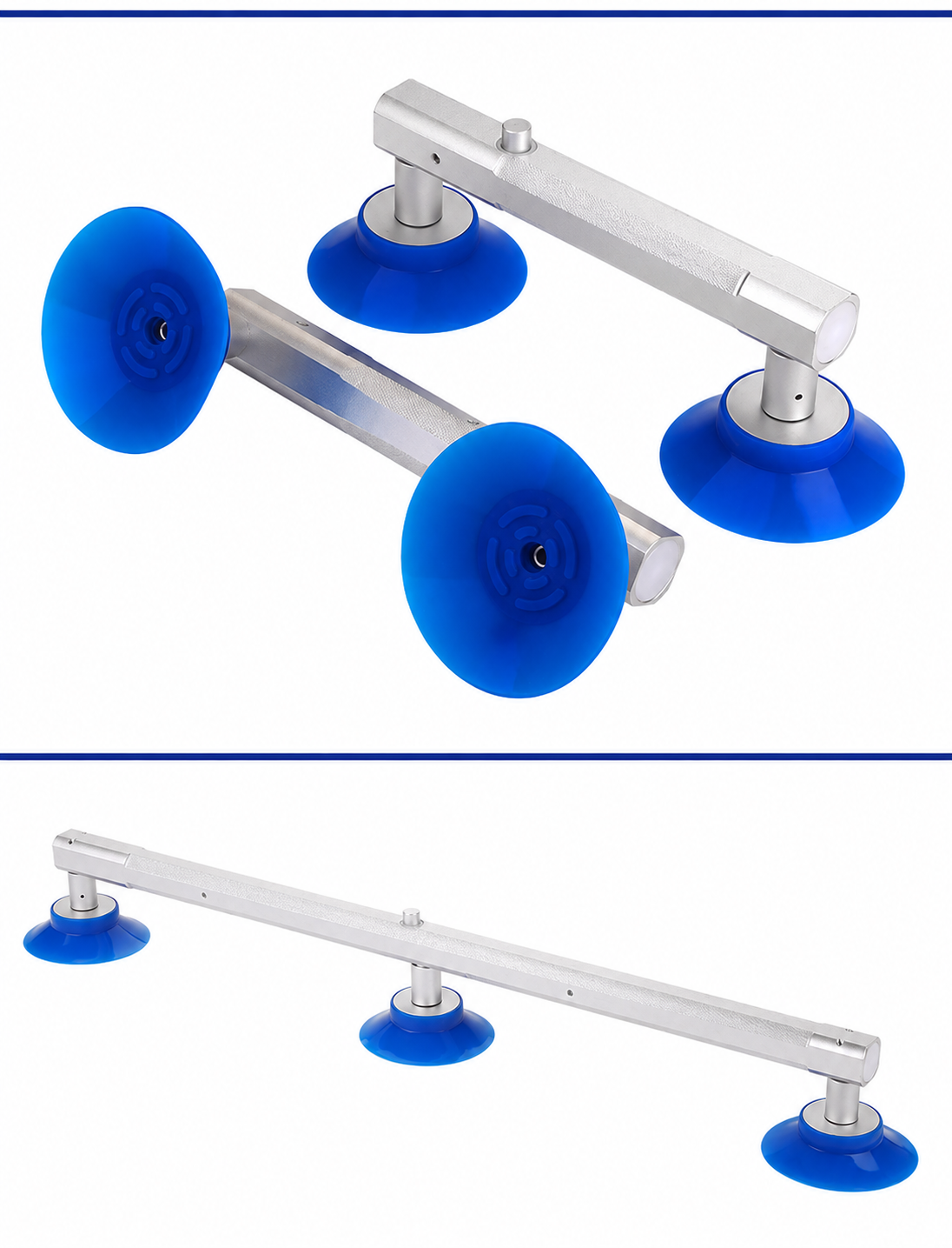Double-cup and triple-cup vacuum lifter views