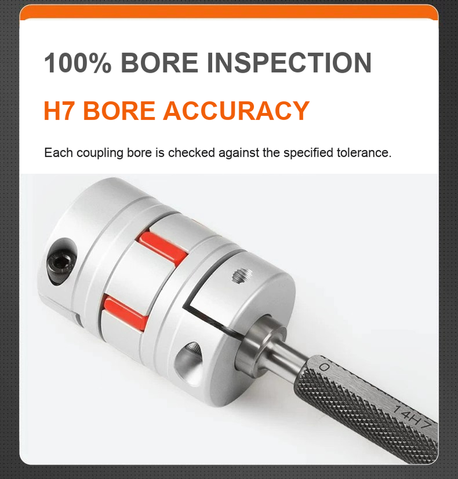 H7 bore inspection for aluminum jaw couplings