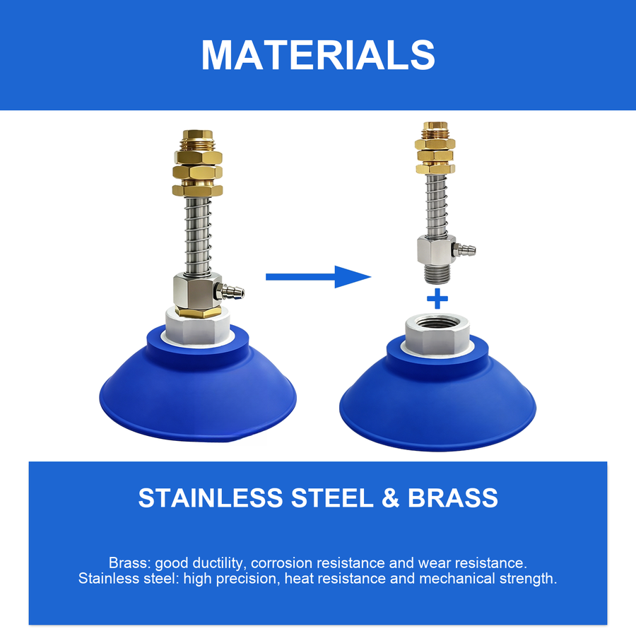 Stainless steel and brass fitting materials