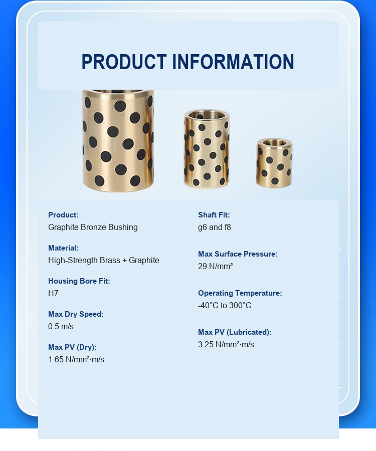 Graphite bronze bushing product information