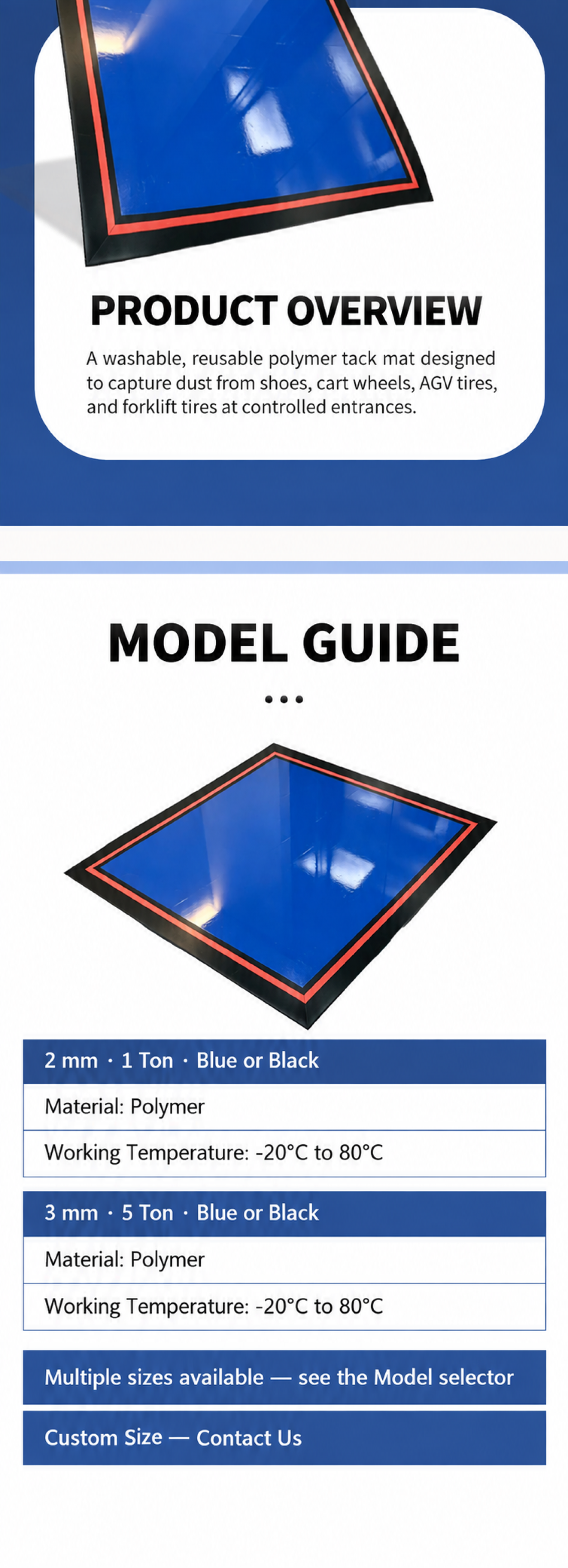 Washable tacky mat product overview and model guide