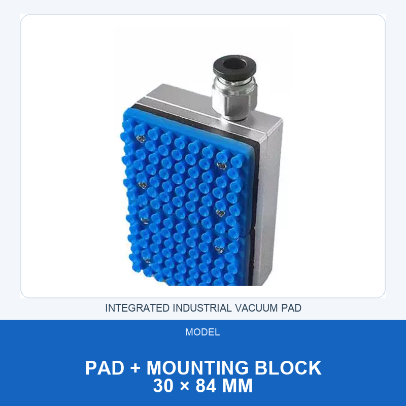 BOLTTE integrated vacuum pad + mounting block (30 × 84 mm) industrial vacuum pad