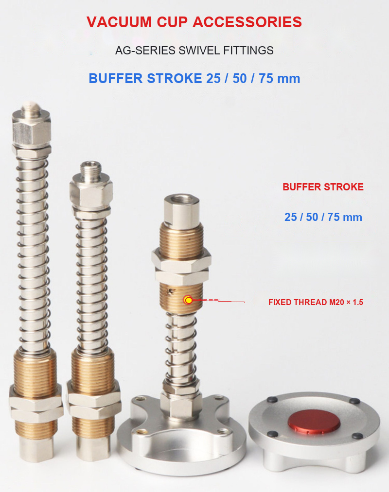 BOLTTE AG-series accessories with 25 50 75 mm stroke