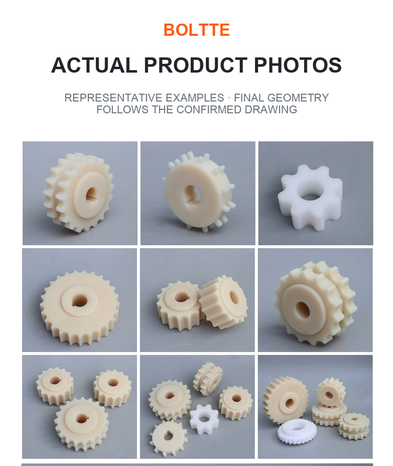 BOLTTE actual custom nylon sprocket product photos