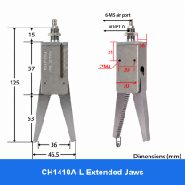 CH1410 mini pneumatic gripper or accessory, CH1410A-L Extended Jaws