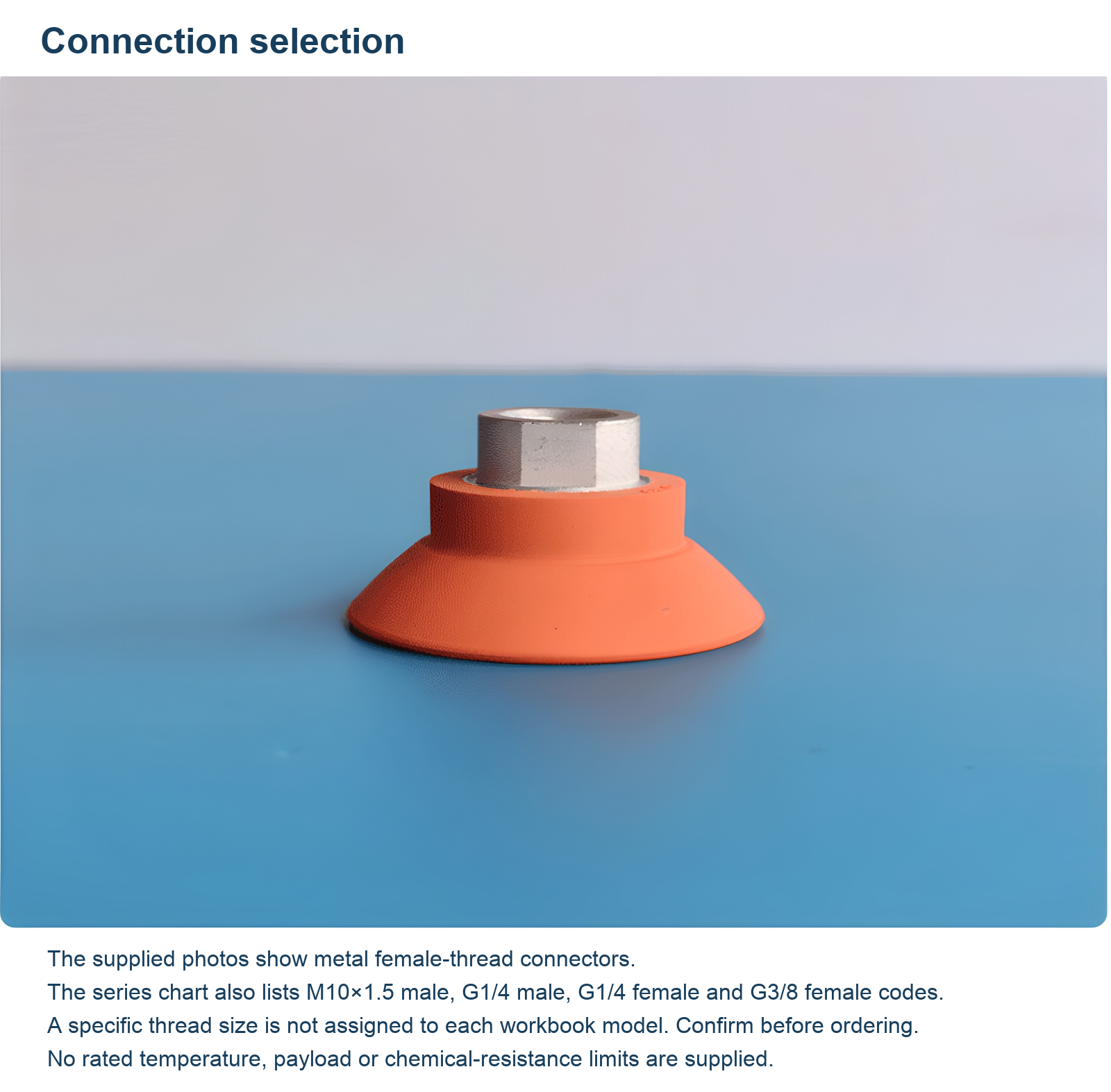 connections — SFF suction cups, original product and application photographs