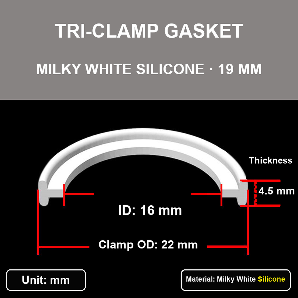 Sanitary Tri-Clamp Gaskets & Filter Screens, Silicone, PTFE, EPDM, NBR & FKM