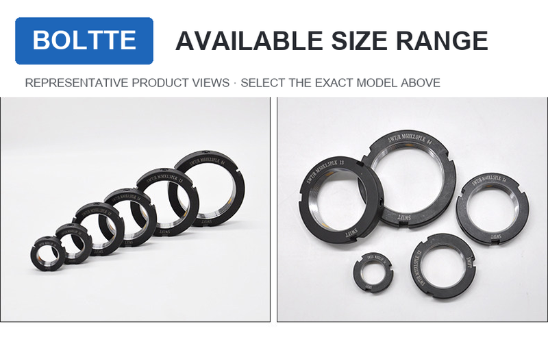 BOLTTE R-type precision locknuts available size range