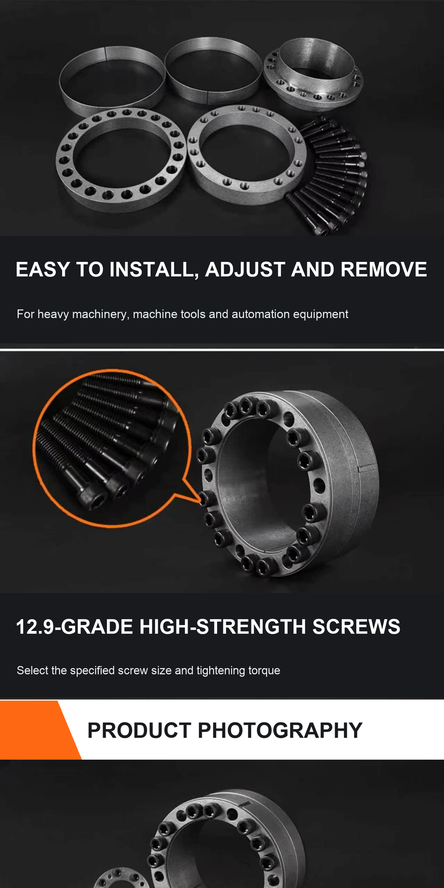 Z5 installation adjustment removal and 12.9 grade screws