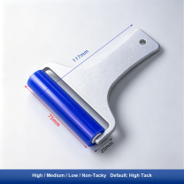 3 in (75 mm) Aluminum Plate Handle for silicone tacky roller and dust-removal system