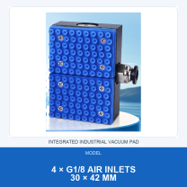 BOLTTE integrated vacuum pad, 4 × g1/8 air inlets (30 × 42 mm) industrial vacuum pad