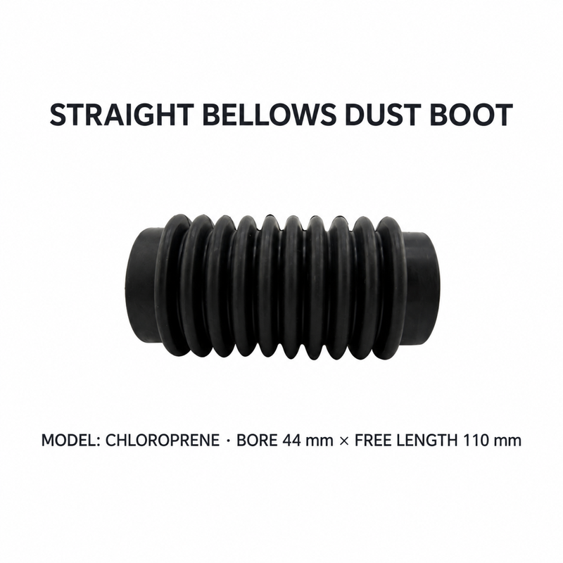 Straight rubber bellows dust boot, Chloroprene · Bore 44 mm × Free Length 110 mm