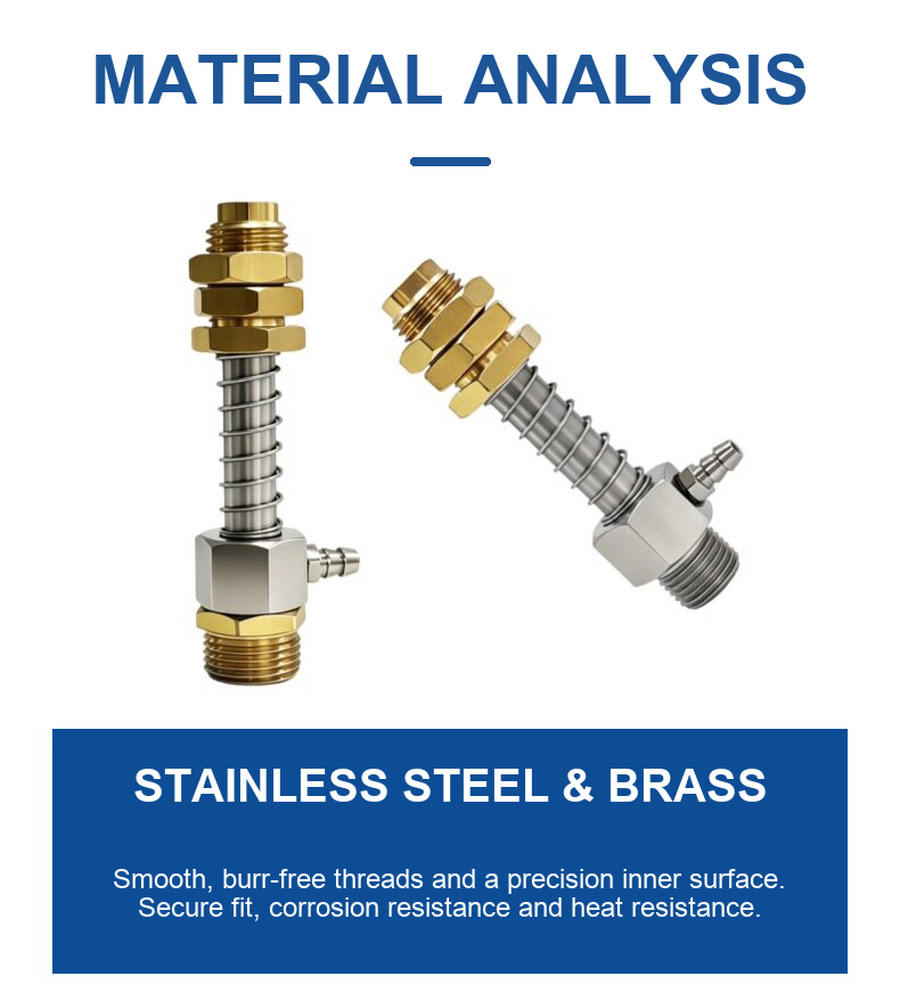 Stainless steel and brass material analysis