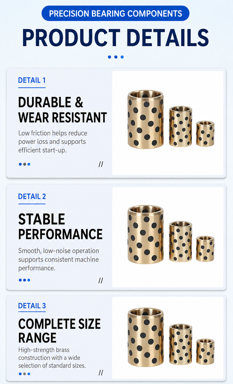 JDB graphite bronze bushing product details