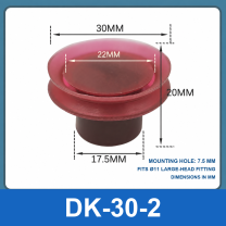 BOLTTE DK-30-2 flat plug, 22 mm hole vacuum cup dimensional diagram